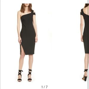 LIKELY black one shoulder dress